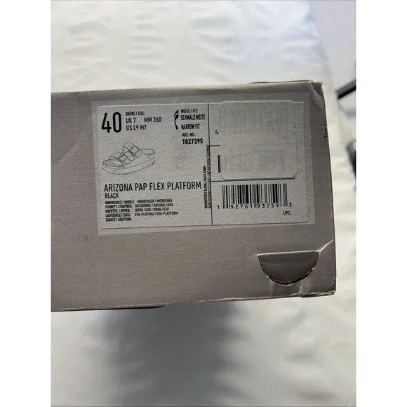 Papillio Birkenstock Arizona Pap Flex Platform Sandal Black SZ 9 Narrow Women - Picture 10 of 10